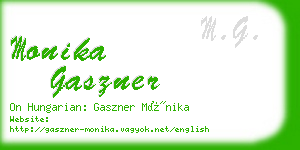 monika gaszner business card